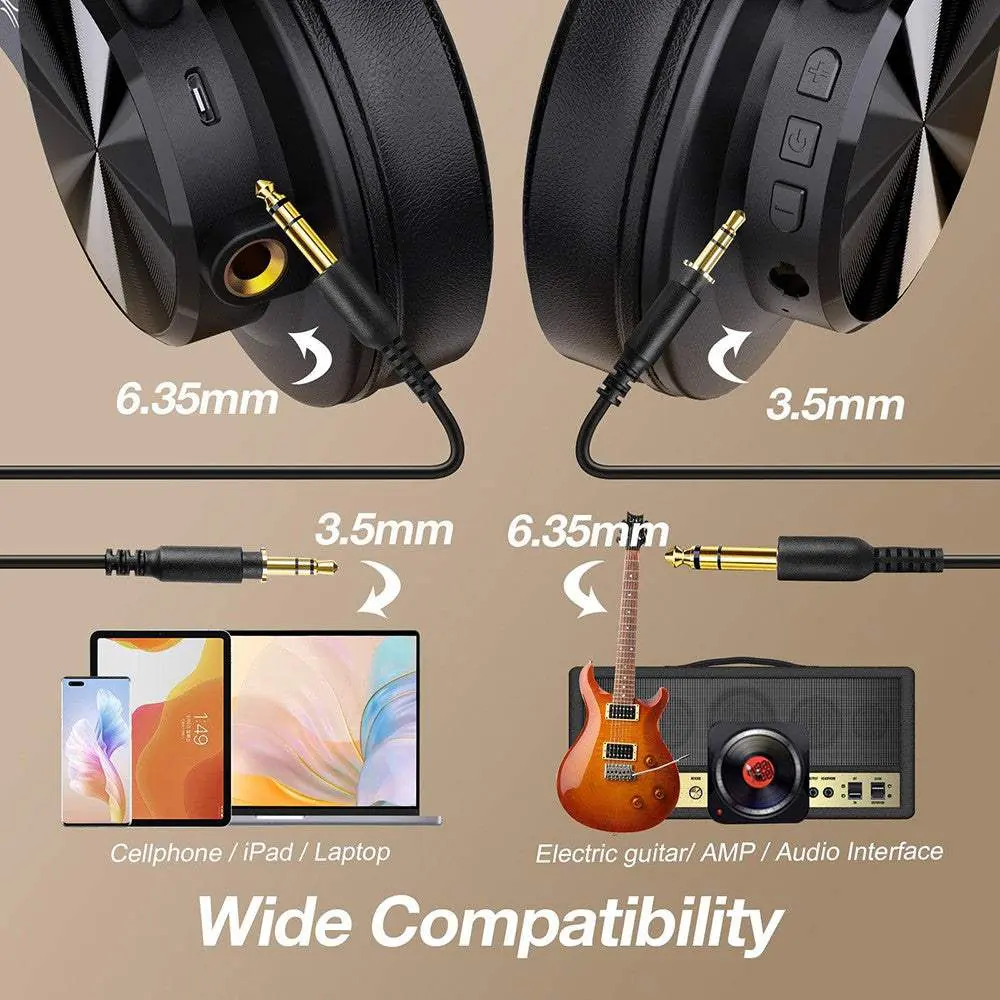 OneOdio A70 — Wired aux jack lock design