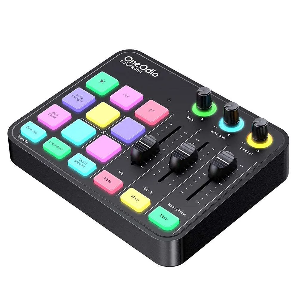 OneOdio Solocaster Audio Mixer — Personalized sound & voice effects