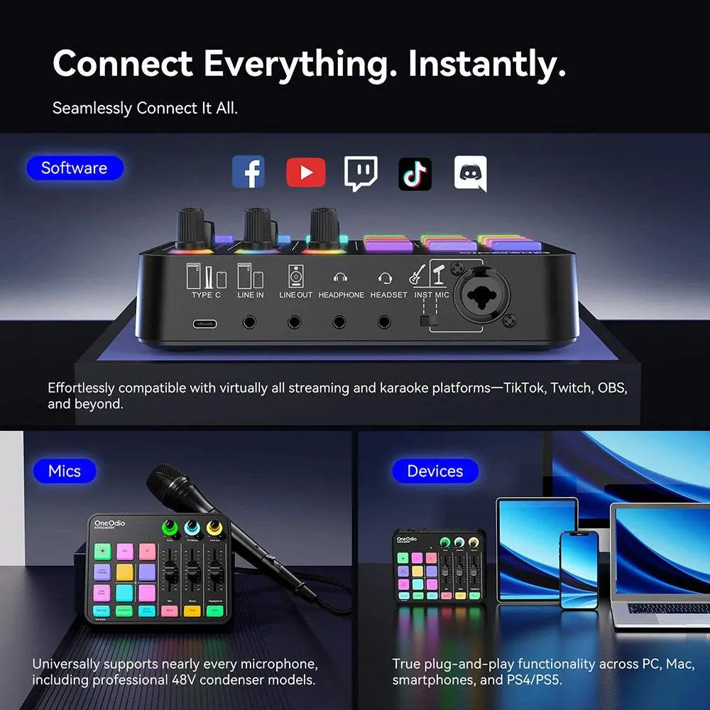 OneOdio Solocaster Audio Mixer — For all your needs