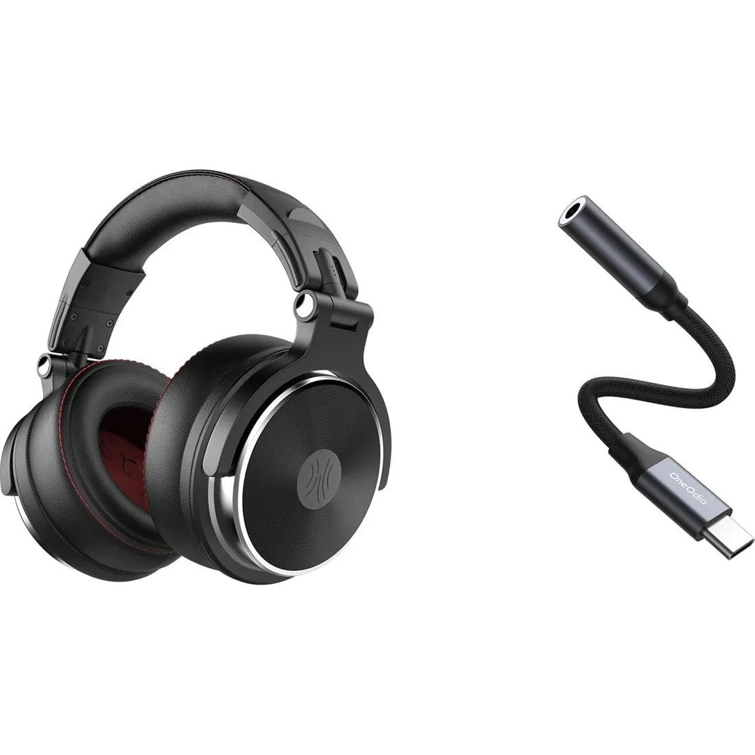 OneOdio Pro-50 — Headphones + USB-C adapter